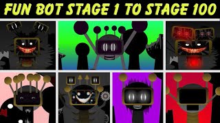 Sprunki - Incredibox Fun Bot synthesis from stage 1 to stage 100 Sprunki