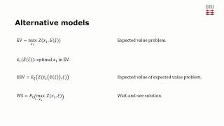 Stochastic Programming with Recourse - evaluating stochastic solutions