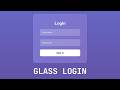 Glassmorphism Login Form | HTML & CSS Coding Session