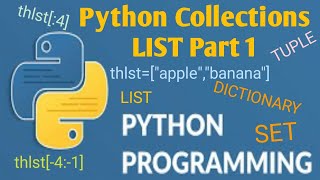 #13 Python Collections tutorial for beginners Part 1 | Python Tutorial for Beginners - #teksolutions
