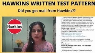 Hawkins Management Trainee | Written Test Pattern | Product Design Question Paper | Questions asked