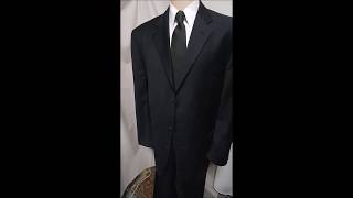 D23 DAVIS23 46L Wool COPPLEY NAVY SUIT 27\