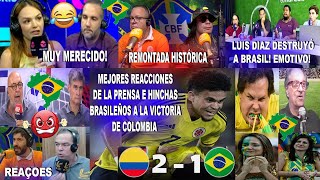 PRENSA E HINCHAS BRASILEÑOS REACCIONAN AL SHOW DE LUIS DIAZ CON REMONTADA COLOMBIA 2-1 BRASIL