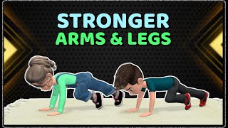 10 MINUTES WORKOUT FOR KIDS - STRONGER ARMS AND LEGS