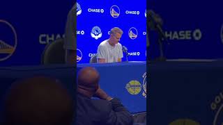 live[9:16] Kerr on having Steph Curry & Klay back (in the Spring, probably)
