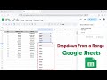 Google Sheets | Create Dropdown Menu from a Range 💻 Step by Step Tutorial