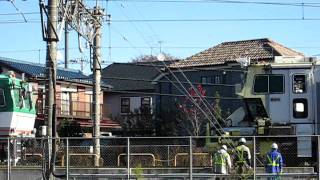 南武線205系　通過　　警笛あり