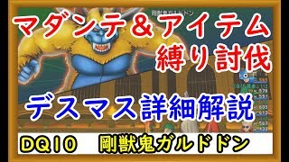 【DQX】剛獣鬼ガルドドンLv3 マダンテ＆アイテムなし討伐 詳細実況解説付き【DQ10】