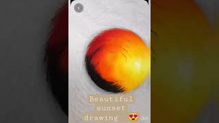 HOW TO DRAW AND COLOR A sunset time | Easy drawings | beginner guide