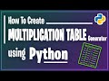 How to create Multiplication Table using Python for Beginners | Python Beginner project