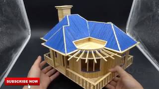 Using Bamboo Stick How to make Miniature House with skewers Bamboo sticks DIY