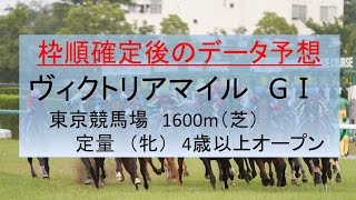 2017年　ヴィクトリアマイル 　GⅠ　枠順確定後のデータ予想！