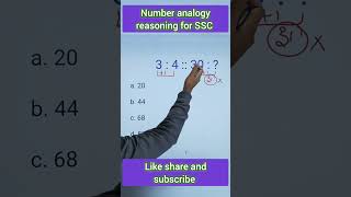 Number analogy reasoning for SSC exam #maths #sscreasoningtricks #reasoning #ssc #ssccgl #sscgd