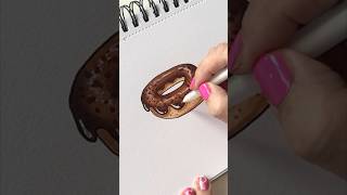 How to draw donut fast 🍩 do it with me #drawingtutorial #drawing #tutorial #trendingshorts