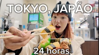 24hrs comidas de konbini no JAPÃO *gastando pouco em Tokyo*