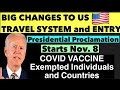 LATEST US TRAVEL RESTRICTIONS 2021| EXEMPTED INDIVIDUALS & COUNTRIES FROM COVID VACCINE