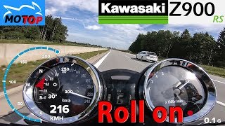 Kawasaki Z900RS - ROLL ON 6th gear - GPS measured