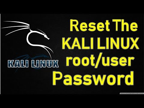 Reset the kali linux root/user password 2017 Reset the kali linux root/user password 2017