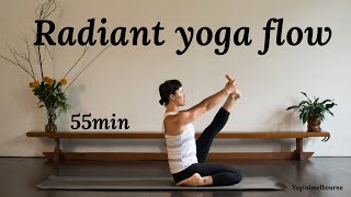 Radiant morning yoga flow | vinyasa | full body practice | 55min