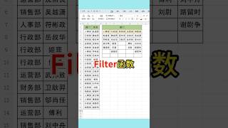 Filter函数分类统计#excel #wps #表格 #函数 #文员