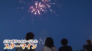 長岡花火とライトアップしたバラが共演！　国営越後丘陵公園に４０００人が　長岡花火ローズファンタジー (23/06/18 18:30)