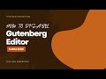 How to Disable Gutenberg Editor ( Easy wordpress tutorial )