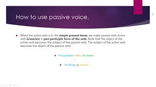 S1 Passive Voice - Present tense