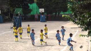 [u8] 少年サッカー練習試合2年生 中台SC 水色 vs 向原シャークス 黄色 GAME1 2014年8月 2年生