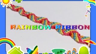 rainbow ribbon ミサンガ  作り方