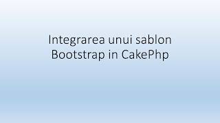18 Bootstrap template in CakePHP 3