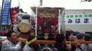 2013年 吉原祭・本祭（15）お渡り  練り歩く田井組の四つ太鼓や屋台