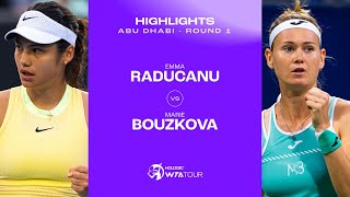 Emma Raducanu vs. Marie Bouzkova | 2024 Abu Dhabi Round 1 | WTA Match Highlights