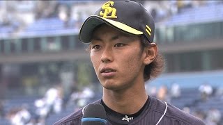 【プロ野球パ】決勝点となる今季第1号HRを放った今宮のヒーローインタビュー 2015/04/19 M-H