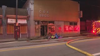 Fire rips through historic Cox Brothers Funeral Home