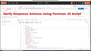 How To Verify API Response Json Schema Using Postman