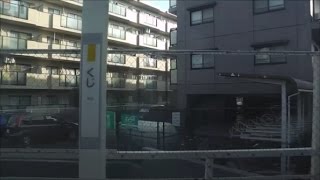 【車載】朝の久地駅から津田山駅へ向かう南武線の上り電車