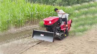 HCP-35 Crawler Tractor Ditch Rotary Cultivator Dozer Blade in one machine