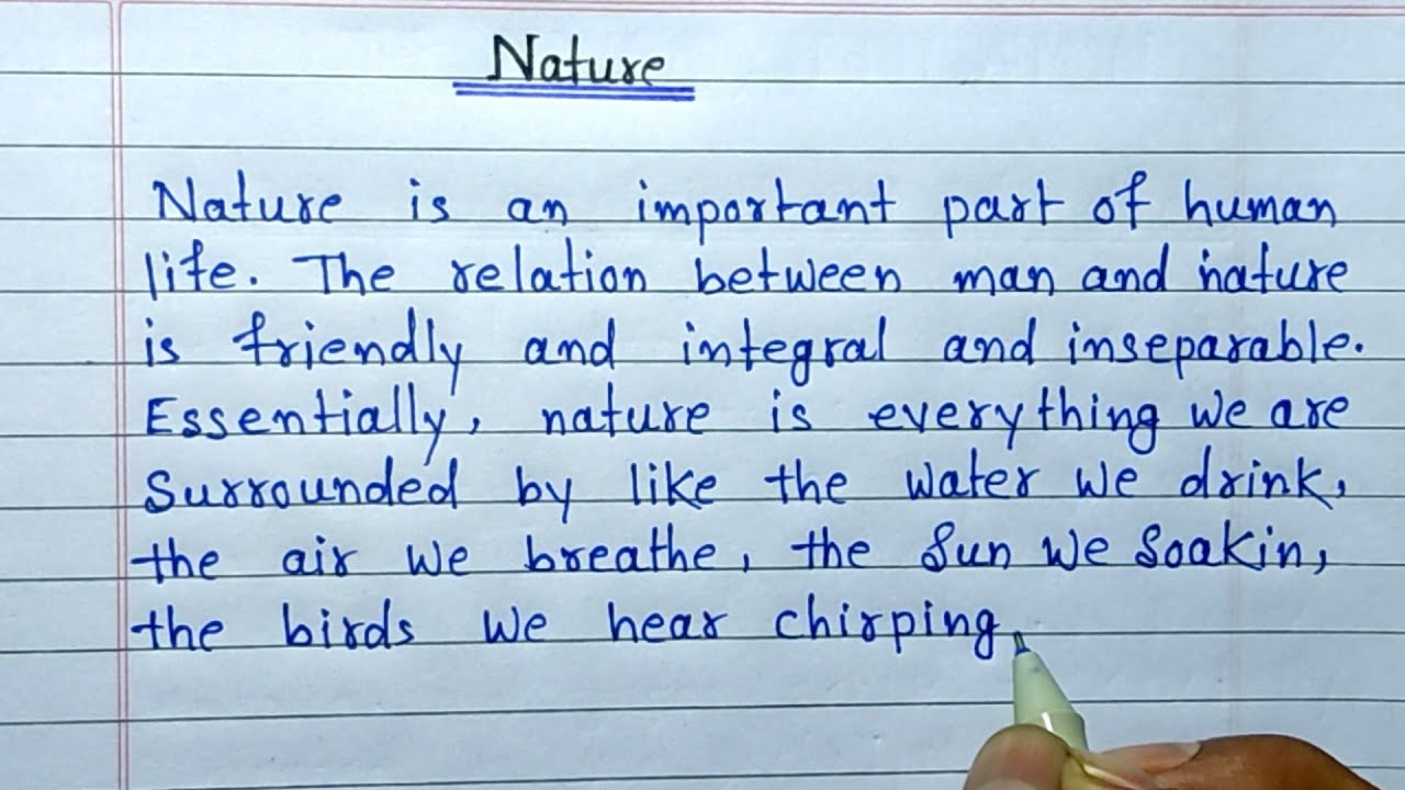 Essay On Nature In English Short Essay Writing Youtube