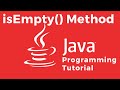 How to check whether a String is empty or not using the Java isEmpty() method