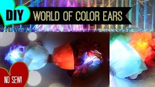 DIY NO SEW Floral light up World of Color Minnie Ears