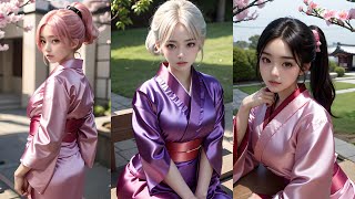 [AI] AI beauty in satin 35 - Kimono | サテンAI美女図鑑35 - \