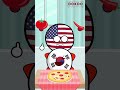 choose right items for pizza south korea vs usa countryballs