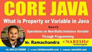 What is Property or Variable in Java Part 13 | Core Java Tutorial | Mr. Ramachandra