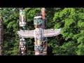 First Nations totem poles in Stanley Park - Vancouver, BC, Canada
