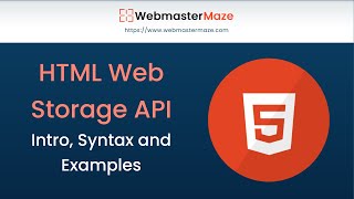HTML Web Storage API