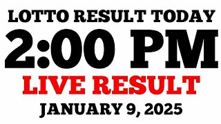 Lotto Result Today 2PM Draw January 9, 2025 PCSO LIVE Result