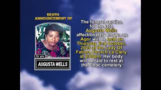 Augusta Wells ~ Short Obituary