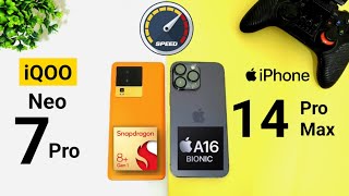 iQOO Neo 7Pro vs iPhone 14 Pro Max SpeedTest Shocking Results OMG 😱🔥🔥🔥
