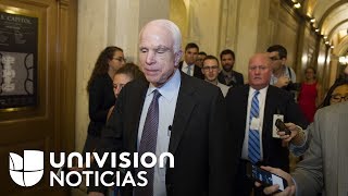 Sorpresa y aplausos tras el decisivo voto de McCain para impedir la derogación de Obamacare