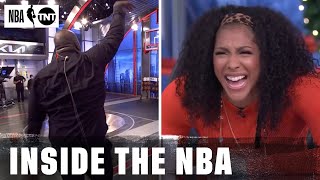 Shaq Said He Could Shoot Better Than 1-for-13 And Candace Parker Made Him Prove it | NBA on TNT